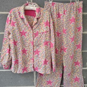 Victoria's Secret Flannel Pajamas Multicolor Stars